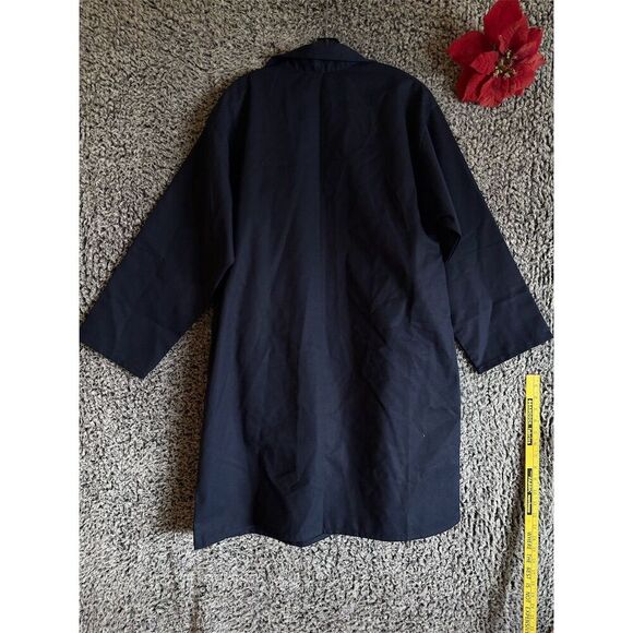 Bonnie Apparel Women's Vintage Navy Blue Long Overcoat Size M - Picture 6 of 6